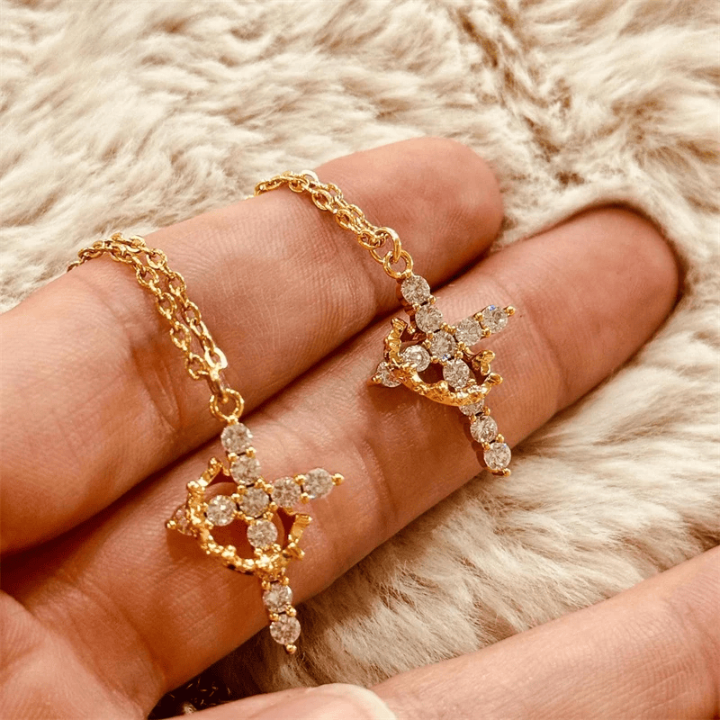 Cross & Crown Necklace