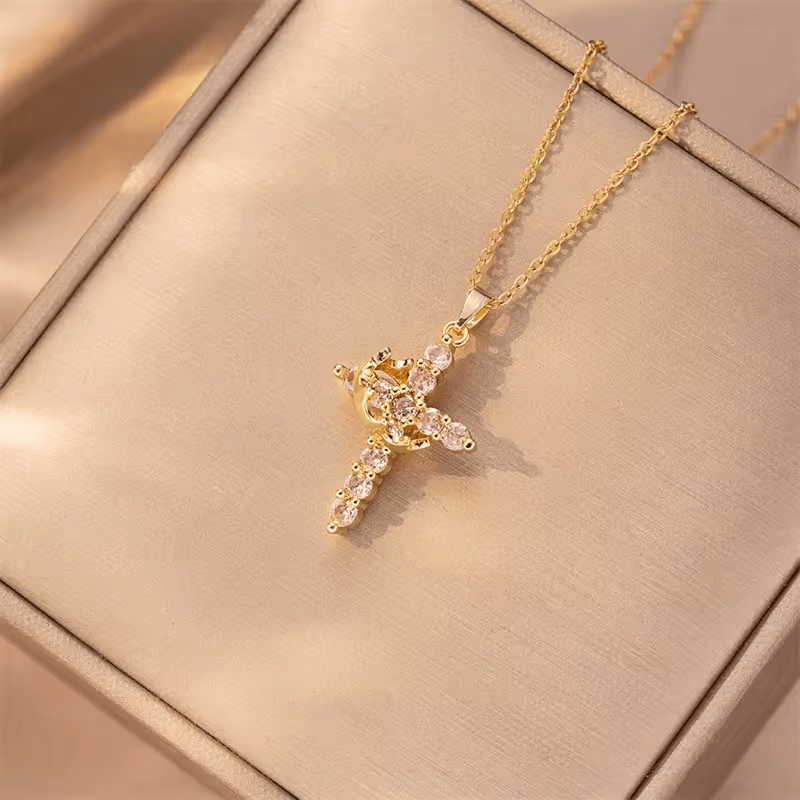 Cross & Crown Necklace